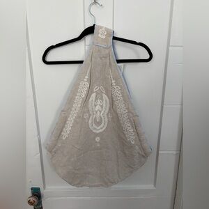 NWT Serena & Lily Market Sling Flax Ivory Embroidered
Medium Organic